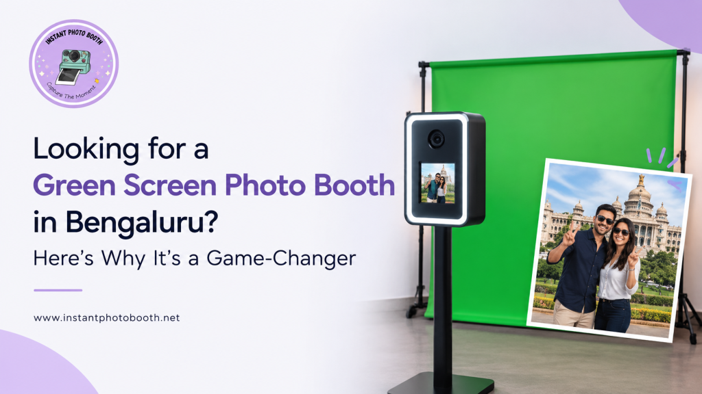 Green Screen Photo Booth in Bengaluru set up at a corporate event