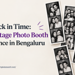 Vintage photo booth setup at a wedding event in Bengaluru