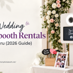 Wedding photobooth rental setup at a Bengaluru wedding reception